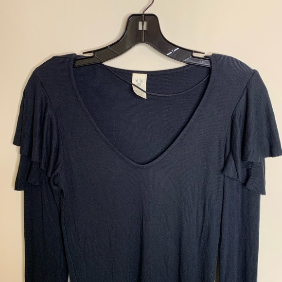 We the Free long sleeve black  on rewind ruffle - Picture 4 of 4